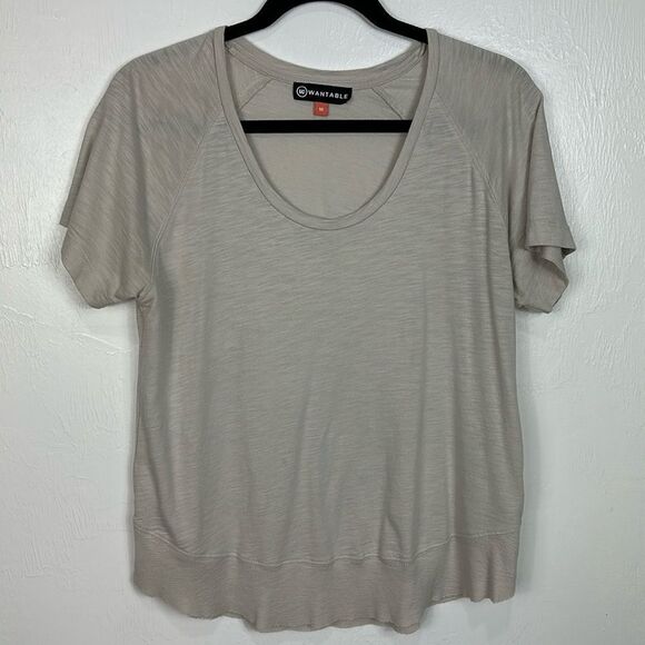 Wantable Cotton Blend Short Sleeve T-shirt In Light Gray Size M - Picture 1 of 7